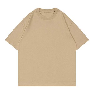 Camiseta de Manga Corta para Hombre, Cuello Redondo, Color Sólido, Estilo Casual, Tejido de Algodón Jersey, Corte Holgado - Product Image 5