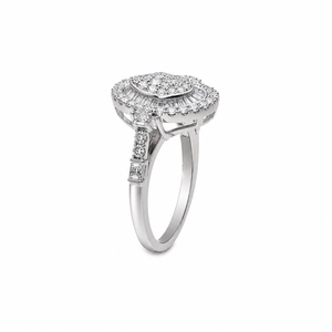 Anillo de banda de moissanita con forma de corazón, chapado en oro blanco de 10k, estilo hip hop, totalmente cubierto de circonitas, para mujer, certificado GRA - Product Image 3