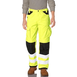 OEM <b>Hi</b> <b>Vis</b> Mechanic Workwear Trousers 13.75 Oz. Heavyweight Denim Mid Waist High Visibility Anti-static Plus Size <b>Jogger</b> Men - Product Image 4