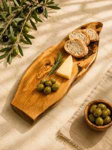 Tabla de cortar y servir rectangular ecológica de madera de acacia natural con mango de madera, apta para lavavajillas, 1.5 cm de grosor - Product Image 1
