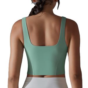 Tops de tirantes cortos de punto para mujer, novedad de verano 2026, informales, elásticos, suaves, con cuello en U, compatibles con OEM, ligeros, lisos, tallas XL y S - Product Image 3