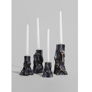 Handmade Metal Taper Candle Holder Black Finished Luxury Unique Eco-Friendly Durable for Home Events <b>Parties</b> Tabletop - Product Image 6