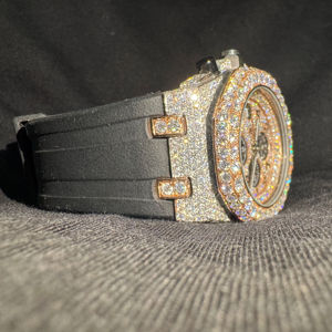 Factory Wholesale Iced Out Moissanite <b>Diamond</b> Stainless Steel Strap Square Antique Fashion Men's <b>Watch</b> Bulk Buy USA UK Export - Product Image 1