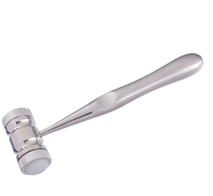 Maillet chirurgical 190 mm (7 1/2 po) 25 mm en acier inoxydable de qualité A+ avec tête en caoutchouc, marteau orthopédique dentaire pour os, outil manuel à usage hospitalier - Product Image 5