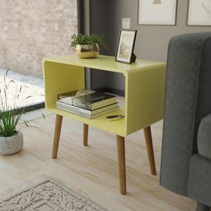 Retro Bookcase Nightstand, End <b>Table</b>,Bed <b>Side</b> <b>Table</b> for <b>Small</b> Spaces Magazine Stand with Storage Engineered Wood - Product Image 3