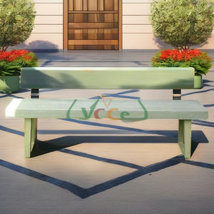 Banco de Patio Rectangular Grande de Hormigón Gris, Ecológico, Resistente al Agua, Diseño Moderno y Duradero para Parques al Aire Libre - Product Image 2