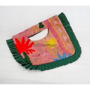 Sac fourre-tout en coton brodé Suzani fait main vintage, pochette de soirée élégante pour femme, idéal pour exposition, vente en gros - Product Image 5