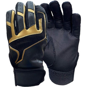 Best Quality 100% Polyester <b>Baseball</b> Batting <b>Gloves</b> Short Cuff Hook Loop Closure Durable Quick-Dry Breathable Left Hand XXL - Product Image 2
