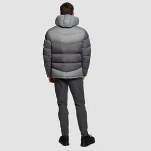 Veste d'hiver pour homme, style puffer, grande taille, en polyester, vêtement de sport avec capuche, chaud, coupe-vent, respirant, vente en gros - Product Image 5