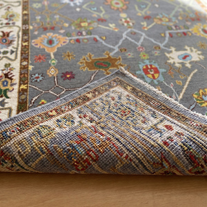 Alfombra de Lana Premium Multicolor Hecha a Mano con Diseño Floral Tribal Clásico, Pelo Plano de Grosor Medio, Sin Respaldo, para Sala de Estar - Product Image 2