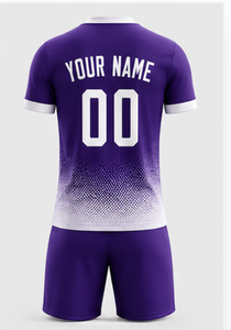 Conjunto de Camiseta de Rugby Personalizada con Cuello en V, Unisex, Manga Corta, Secado Rápido, Impresión por Transferencia de Calor, Poliéster, con Número de Equipo - Product Image 2