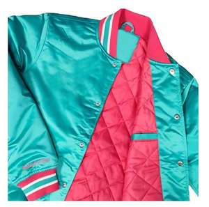 Customized Logo High Quality Satin Varsity Jacket with Best Embroidery Winter High Street Style <b>Waterproof</b> & Breathable for Men - Product Image 2
