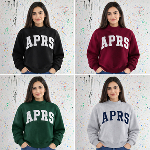 Suéter APRS para Mujer, Color Granate, Modelo D9, Cuello Alto Personalizado, Estilo Griego, Bordado con Letras Griegas, Ropa Universitaria, OEM, ODM - Product Image 5