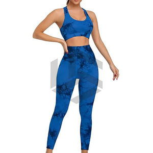 ชุดโยคะสำหรับผู้หญิงแบบสั่งทำพิเศษ คุณภาพสูง พร้อมโลโก้ด้านหน้า ชุดออกกำลังกายไร้รอยต่อ 3 ชิ้น - Product Image 6