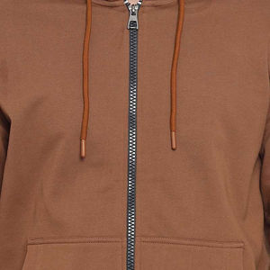 Survêtement à capuche marron pour homme, coupe longue, couleur unie, décontracté, 100 % coton respirant, coupe régulière, style automne - Product Image 4