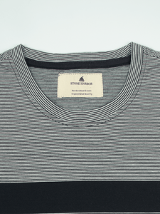 CAMISETA DE PUNTO TEÑIDA EN HILOS AZUL MARINO PARA HOMBRE, Logotipo Personalizado en la Parte Delantera, Talla Grande, Sólida, Casual, Manga Corta, Alta Calidad, Ecológica - Product Image 4