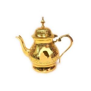 Commercial Brass <b>Teapot</b> with Hinged Lid – Easy-Clean Beverage Kettle for Buffet <b>Catering</b> & Event Venues - Product Image 1