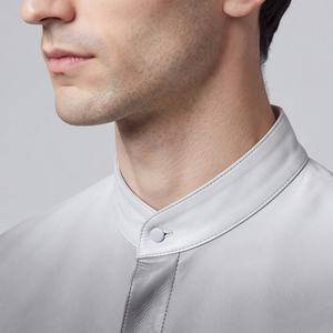 Chemise en cuir pour homme avec boutons sur le devant, chemise en cuir véritable pour homme, chemise en cuir PU à manches longues pour garçon, chemise en cuir OEM pour homme - Product Image 4