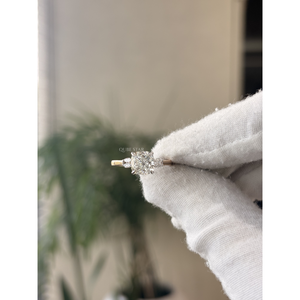 Luxury <b>Cushion</b> Lab Grown Diamond Leaf Cluster Engagement Ring With Marquise Design 1.98CT VVS VS EF Solid Gold Gift For Her - Product Image 4