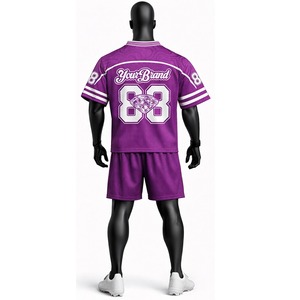 Conjunto de Camiseta y Pantalones Cortos de Fútbol Americano Más Vendido, Uniforme Deportivo Transpirable, Ropa de Equipo Personalizada para Entrenamientos y Partidos - Product Image 3