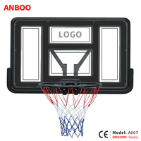 Panneau de basket-ball transparent en PC de 44 pouces, personnalisé en usine, panneau mural pour basket-ball extérieur, ensemble de paniers de basket-ball pour enfants et adultes ANBOO