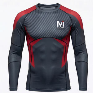Camiseta de Compresión Titan Shield de Manga Larga para Hombre, para Gimnasio, Entrenamiento, Rendimiento Táctico, Transpirable, Ecológica, de Secado Rápido, MALUZA - Product Image 1