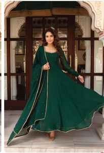 Best Selling Traditional Indian Style Georgette Anarkali Long Gown With Designer Dupatta for Women Party Wear Beautiful <b>Dress</b> - Product Image 3