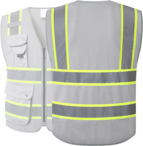 Custom Logo Printed <b>Waterproof</b> Cotton Safety Industrial Security Construction <b>Work</b> Safety Vest Reflective High Visibility - Product Image 4