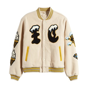 Chaqueta Varsity de Béisbol Vintage con Bordado de Chenilla Personalizado OEM, con Cuello Alto para Hombre, para Invierno - Product Image 1