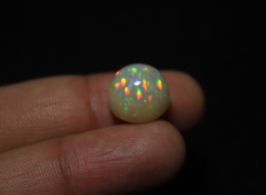 Ópalo Etíope Natural de 13*9mm, Corte Redondo, Gema de 7.80 Quilates, Cabujón, Ópalo de Fuego Multicolor, Piedra de Nacimiento de Octubre para Joyería - Product Image 4