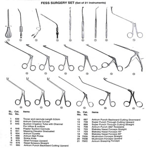 Juego de Instrumentos Quirúrgicos Manuales de 21 Piezas para Cirugía FESS, Craneotomía, Cirugía Endoscópica de Senos Paranasales, Certificado CE, de Jamso Industries - Product Image 6