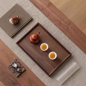 Plateaux de service en bois d'acacia écologiques - Ensemble de 5 plateaux rectangulaires pour dîner et thé pour un usage régulier - Product Image 3