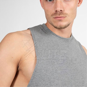 Camiseta sin Mangas para Hombre, Color Sólido, Tejida, Transpirable, para Entrenamiento Deportivo, Fitness y Uso Diario - Product Image 6