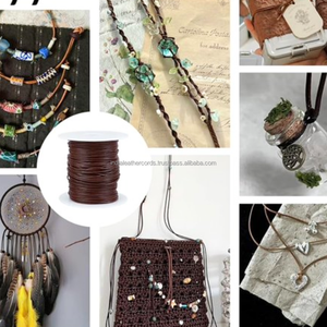 Cordón de Cuero Genuino Marrón Medio de 1.0 mm para la Fabricación de Joyas y Proyectos de Manualidades - Product Image 5
