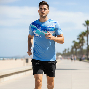 Camiseta Deportiva Ecológica de Poliéster Reciclado, Suave al Tacto, Transpirable, para Entrenamiento, Fitness y Atletismo - Product Image 6