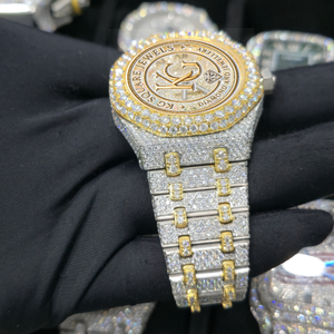 Reloj de Lujo para Hombre KG Square con Diamantes Incrustados, Esfera de Cristal de Zafiro, Movimiento Mecánico, Resistente al Agua, Correa de Acero Inoxidable - Product Image 1