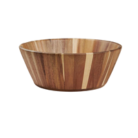 Grand saladier en bois d'acacia fait main de 12 pouces pour servir les fruits |   Table de salle à manger de style moderne et rustique, écologique et durable