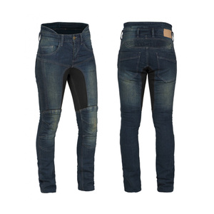 Jean de moto en denim délavé respirant 220g pour homme avec doublure et protections, toutes saisons - Product Image 5
