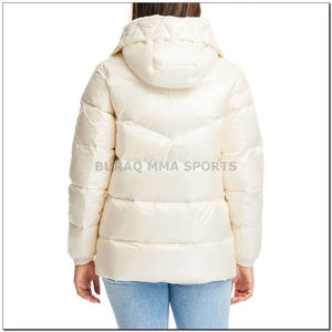 Veste matelassée imperméable personnalisée pour femme, manteau d'hiver rembourré de style designer, en nylon, pour l'extérieur - Product Image 5