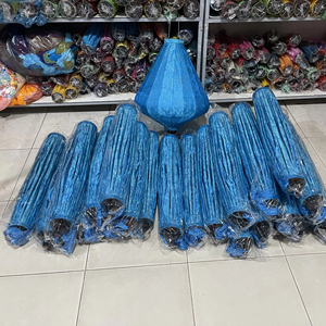 Silk Lanterns Colorful Bamboo Silk Lanterns Hanging Decor For Wedding Patio Garden Vietnam Silk Lanterns - Product Image 1