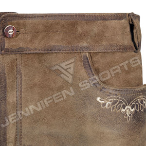 Venta al por mayor de trajes bávaros alemanes para hombre, incluye pantalones cortos de cuero de vaca bordado de alta calidad. - Product Image 2