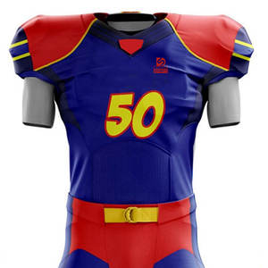 Uniforme de football américain de style différent, couleur unie ou imprimée, avec couleurs et logo personnalisés, séchage rapide, 100% polyester - Product Image 3