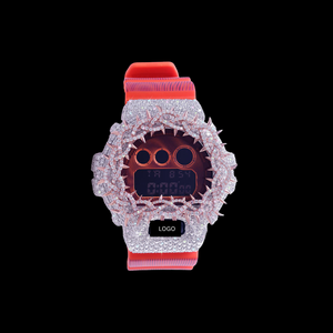 Custom DW6900 Style <b>Watch</b> Steel <b>Case</b> Iced Out Premium Hip Hop Mod <b>Watch</b> Custom <b>Watch</b> DW6900 Compatible Iced Out Metal <b>Case</b> - Product Image 1