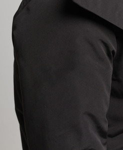 Veste d'hiver décontractée pour homme, noire, matelassée, coupe longue, coupe-vent, imperméable, en polyester épais, fermeture éclair, coupe classique - Product Image 3
