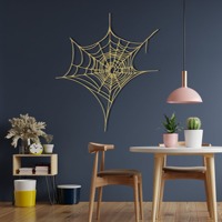 Dekorasi Dinding Logam Jaring Laba-laba Sederhana Untuk Sudut Pintu/Ruang, Hiasan Gantung Halloween yang Menyeramkan Dan Desain Minimalis Bergaya