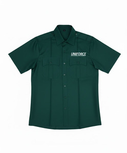 Chemise de travail pour homme, manches courtes, coton haute visibilité, impression sérigraphique, logo personnalisé, confortable, été, industrie. - Product Image 2