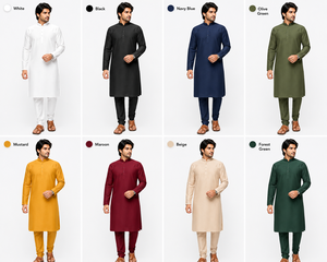 Custom Men Olive Dupion Silk Kurta Mandarin Collar Ethnic <b>Top</b> High Quality <b>Indian</b> Festive Party Wear Shirt Bulk - Product Image 3