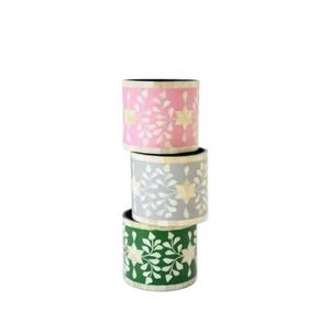 Bone & Resin Inlay <b>Flower</b> Large Size Bowl <b>Flowers</b> Vase for Wedding Gift and Party Decoration Bone Inlay Vases for Sale - Product Image 3