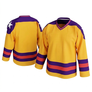 Nouveau Maillot de Hockey sur Glace Unisexe 2026 Respirant Anti-Bactérien Séchage Rapide Impression Numérique Personnalisée Blocs de Couleurs Logo d'Équipe Adultes 100% Coton - Product Image 4