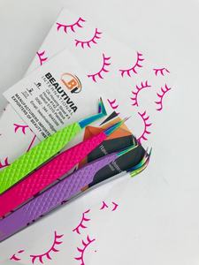 Pinzas profesionales de Extensión de pestañas de acero inoxidable de alta calidad, aplicador de punta puntiaguda con logotipo de Color personalizado, muestra gratis - Product Image 3